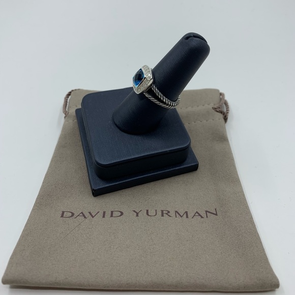 David Yurman Petite Albion Ring w/ Blue topaz - Picture 4 of 6
